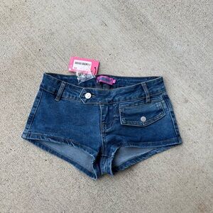 NWT Edikted Micro Blue Jean Shorts